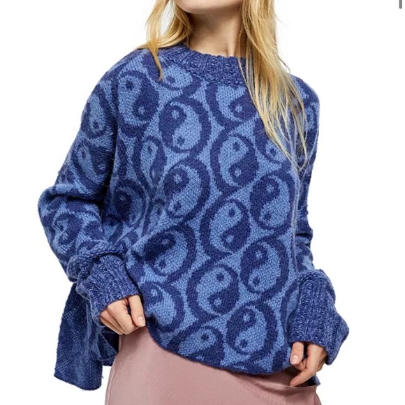 Free People Yin Yang Oversized Sweater XL - Picture 1 of 5